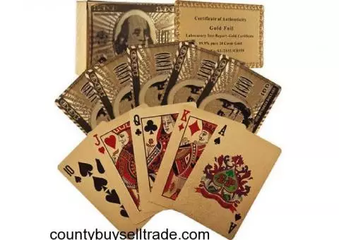 24k gold foil playing cards