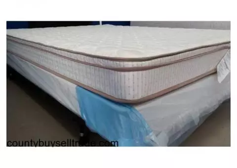 Queen P-Top Mattress Set, NEW