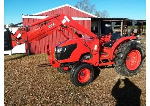 Tractor w/ Attachments & 24' Gooseneck Lowboy