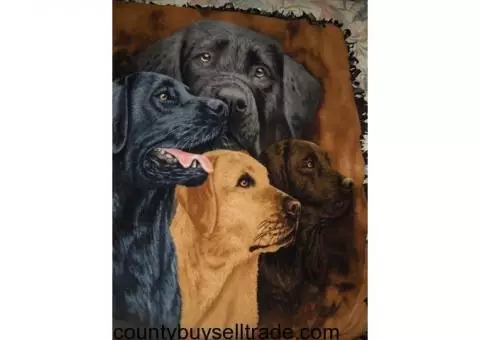 Knotted Blanket with Labs