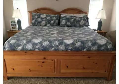 King Bed Frame and Mattress