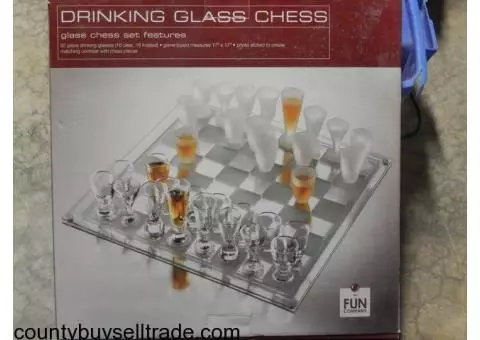 Drinking Glass Chess Set - FUN Company