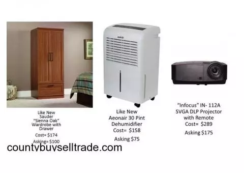 Wardrobe, Dehumidifier, Projector