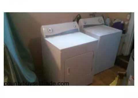 Amana electric washer and dryer