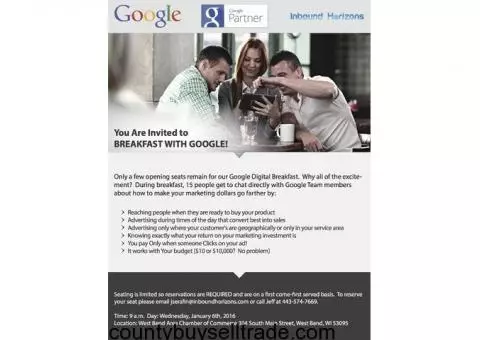 Free Breakfast w/ Google Jan. 6th