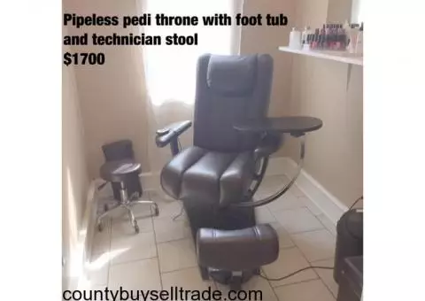 Pedi Throne and Salon Chair For Sale