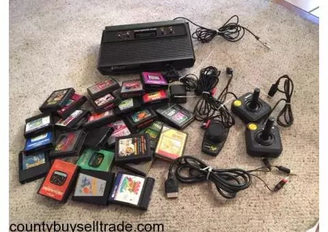 Atari 2600 system & 26 games