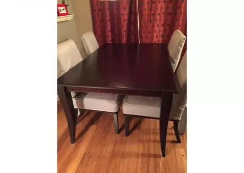 Dining room table and chairs