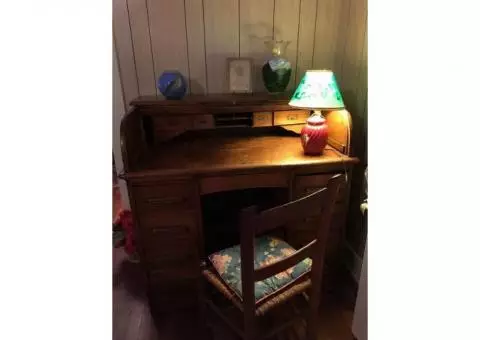 Antique Roll Top Desk