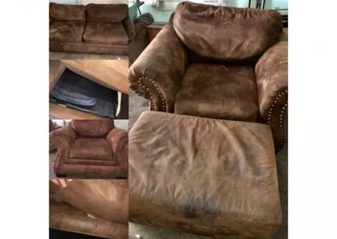 Sofa Bed and large chair with ottoman