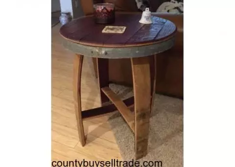 Wine Barrel Table