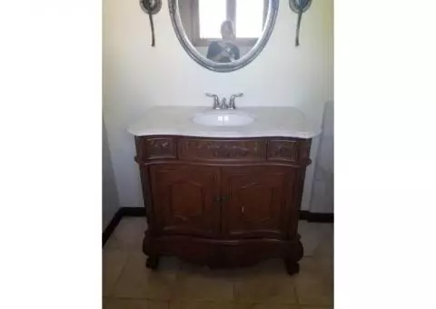 Beautiful bathroom vanity with sink