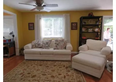 Sleeper Couch with Oversized Chair & Ottoman