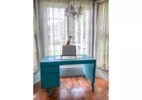 Large metal desk