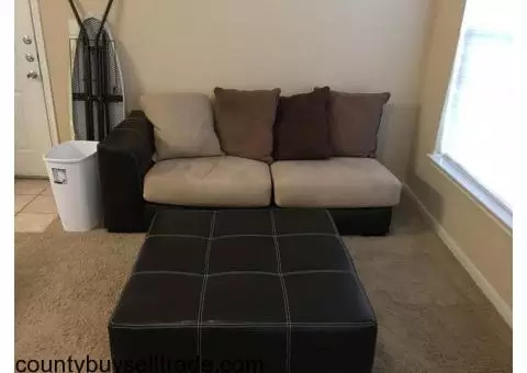 Couch with ottoman