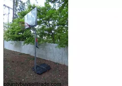 Basketball backboard and hoop