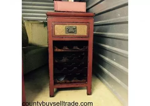 WINE STORAGE TABLES  X 2 WITH DRAWERS