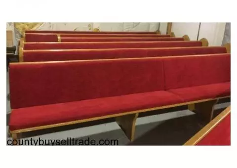 Solid Oak Church Pews - $100 each