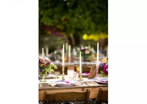 Rustic Banquet Tables from Reclaimed Cedar