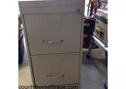 Two drawer file cabinet