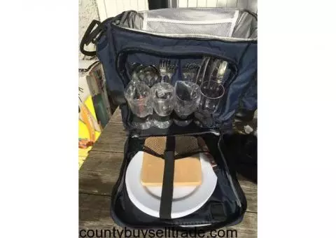 Picnic Basket Cooler Set