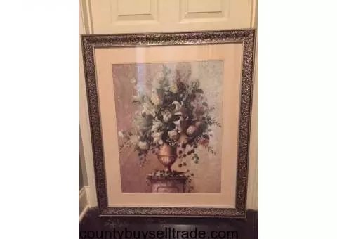 Framed floral print