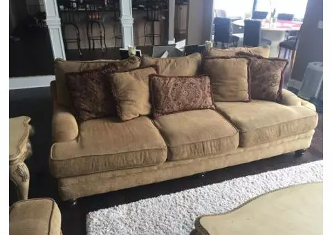 7 piece couch and table set for sale