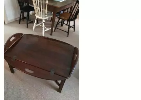 Vintage Ethan Allen cherry butler's coffee table