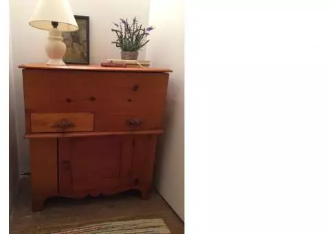 Antique pine chest/small cupboard.