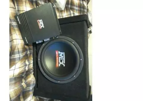 MTX amp & 9 or 10" sub in box