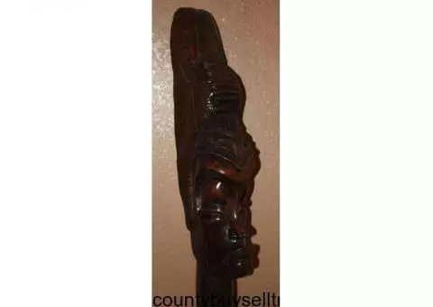 Huge 40 Inch tall Woman Tribal Carving In Need Of A New Home