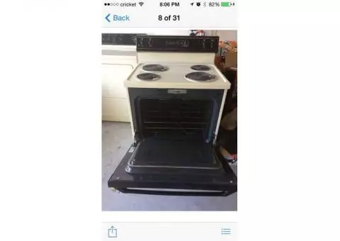 Electric range or oven