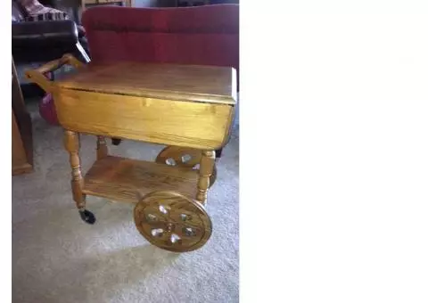 Oak Tea Cart