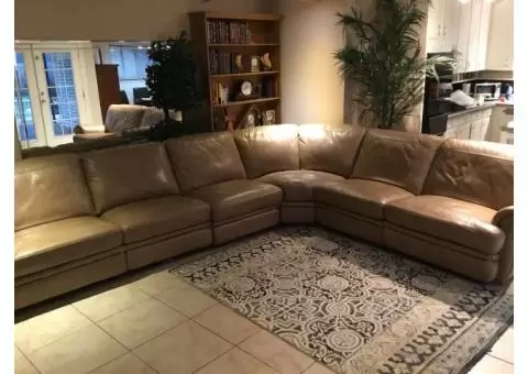 Sectional leather sofa