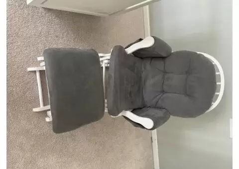 Glider chair with foot rest glider