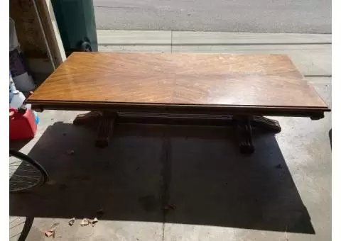 Solid oak coffee table