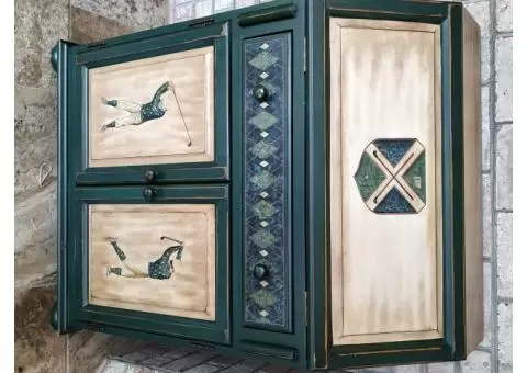 Golf theme secretary cabinet with storage