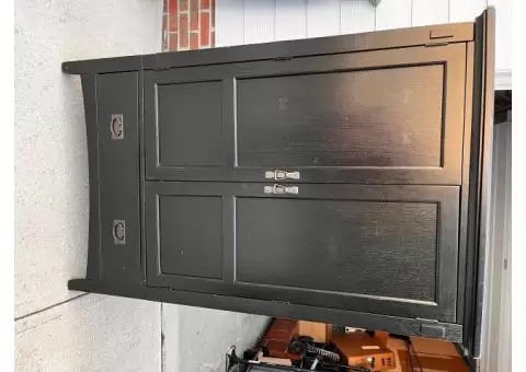 Wood Twin bed frame / Armoire/ Desk with hutch