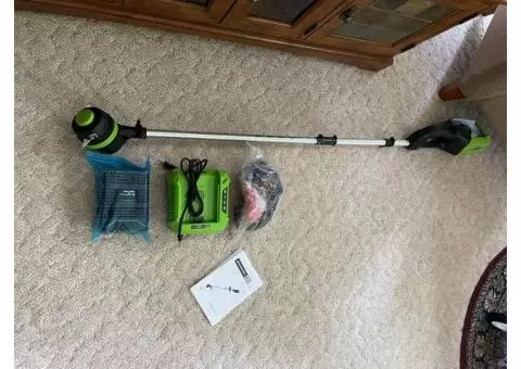 Greenworks 80V 16 inchBrushless String Trimmer, 2.OAh Battery & Rpid Charger Included