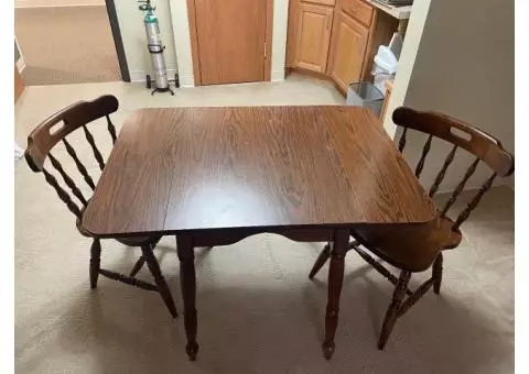 Wood dining table