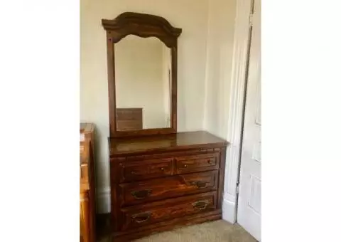 BEDROOM DRESSER with MIRROR