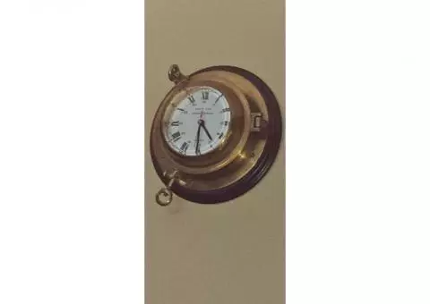 Navy Brass Clock