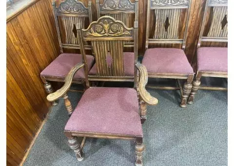 Antique table and chairs