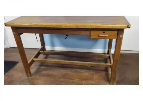 Hamilton Oak Drafting Table