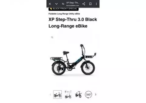 Lectric 3.0 up step thru electric bike