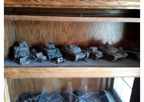 Hand crafted military models.