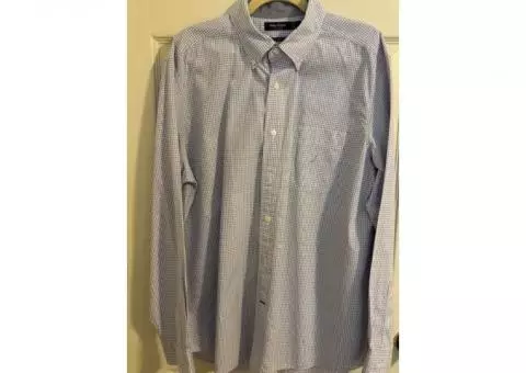 Men's Nautica Long Sleeve Button Up Shirt Size Large