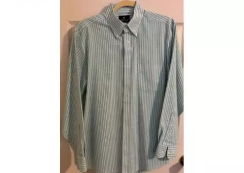 Men's Stafford Long Sleeve Button Up Shirt Size 16