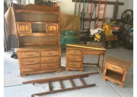 Complete Vintage Children's Bedroom Set (Real Wood!)