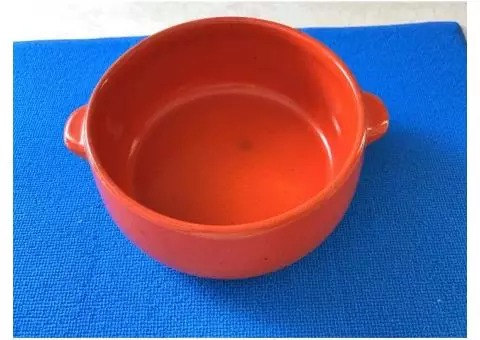 Mid Century Modern GERZ GERMANY Stoneware Red 8” Serving Bowl -A65